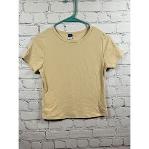 Old Navy Ribbed T-Shirt Basic Short Sleeve‎ Top Casual Tee XS